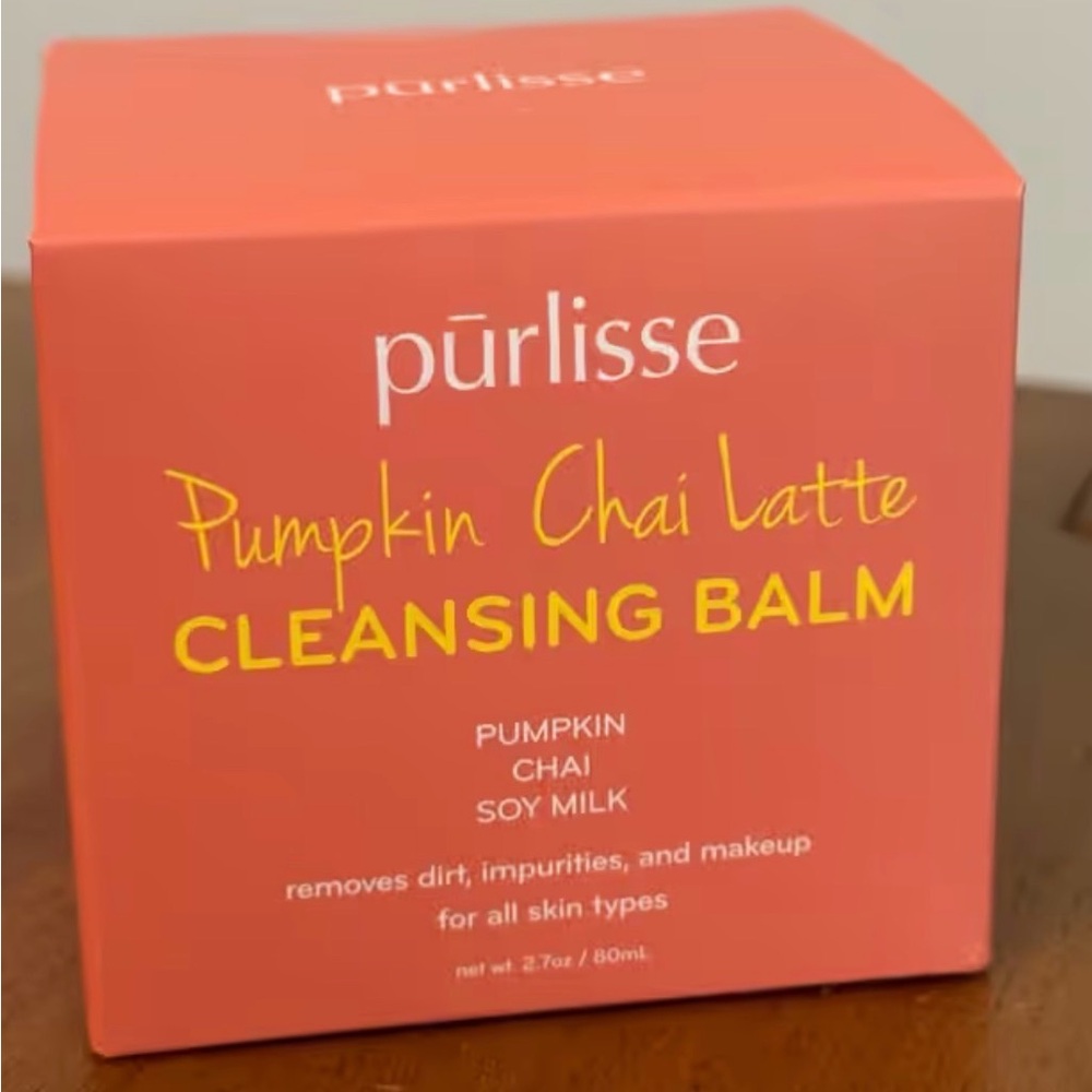 Purlisse Pumpkin Chai Latte Cleansing Balm - Orange and Yellow